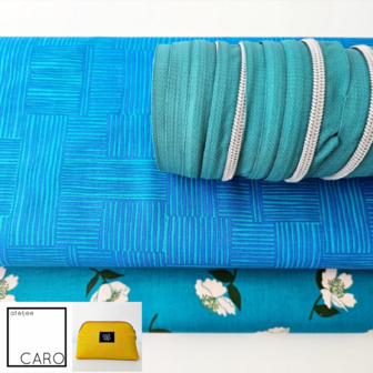 Daisy Zipper Pouch DIY pakket - Blue Vibes