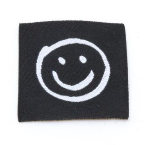 Label Smiley zwart small
