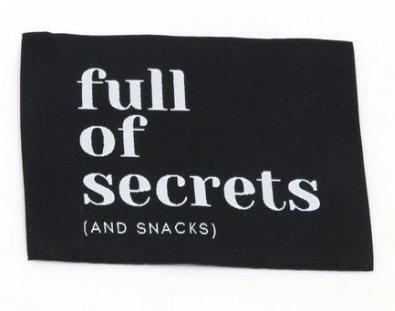 Label Full Of Secrets And Snacks large