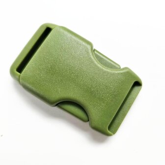 Klikgesp kunststof olive 25 mm