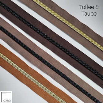 Zipperbundel Toffee &amp; Taupe