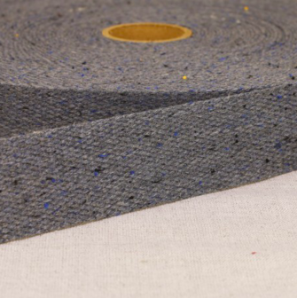 Tassenband 30 mm gem&ecirc;leerd denim