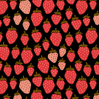 Under The Apple Tree - Queen Of Berries - After Midnight Unbleached Canvas