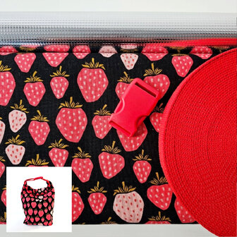 DIY pakket - Lunchtas Thermo Aardbeien Canvas