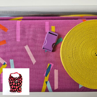 DIY pakket - Lunchtas Thermo Washi Paars Canvas