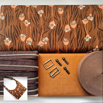 DIY pakket - Esmee tas Flowers Redwood / Cider