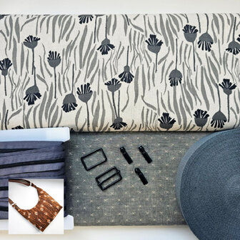 DIY pakket - Esmee tas Flowers Naturel / Pepper