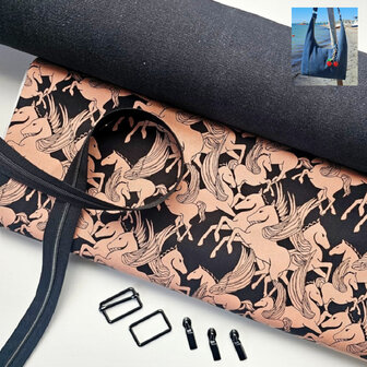 DIY pakket - Esmee tas Heavy Canvas Antraciet / Mythology