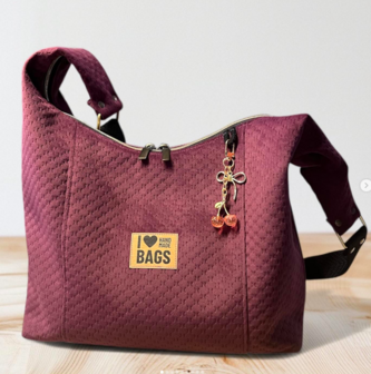 DIY pakket - Esmee tas Fluweel Blauw / Posies Night