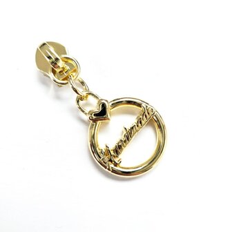 Trekker ring handmade licht goud