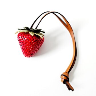 Bag Charm Aardbei rood