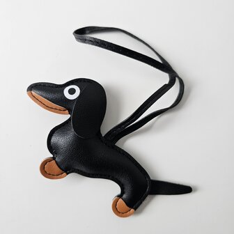 Bag Charm Hond zwart