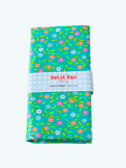 Petit Pan - Toile cir&eacute;e Peace and Love Azure