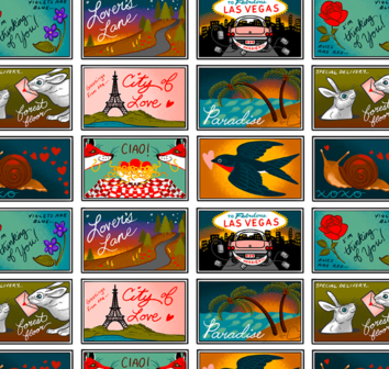 Love Letters - Postcards - Multi
