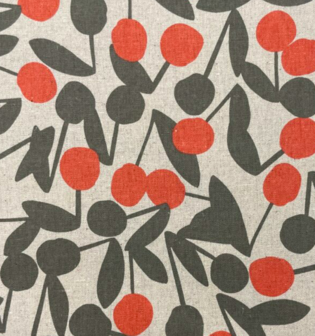 Cherry Red Grey Canvas