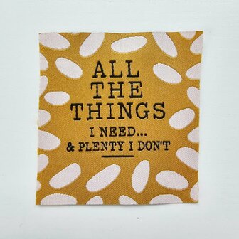 Label All The Things I Need