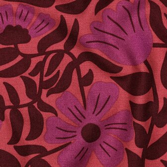 Canvas Bloemen Aubergine/Orchid