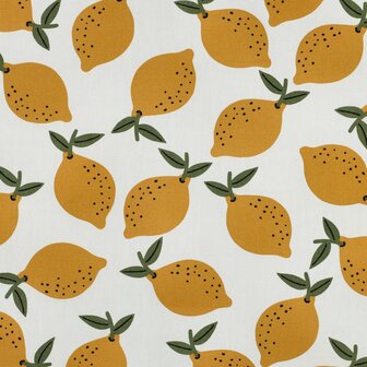 Canvas Fruits Lemons White