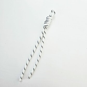 Bag Charm Koord Wit/Zwart