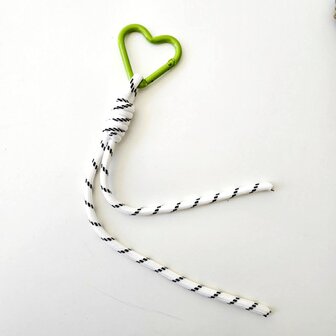 Bag Charm Koord Wit/Zwart