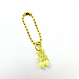 Bag Charm Gummi Beer Geel