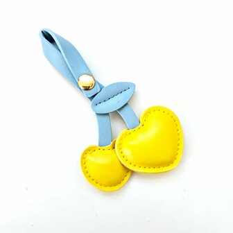 Bag Charm Kers blauw/geel