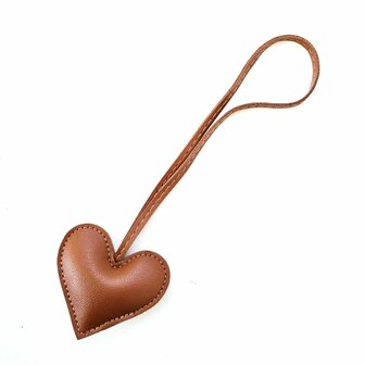 Bag Charm Hart cognac