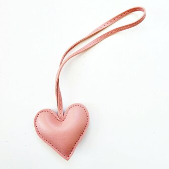 Bag Charm Hart oud roze