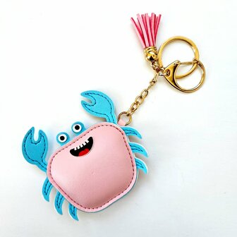 Bag Charm Krab roze/blauw