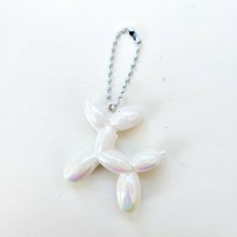 Bag Charm Ballonhondje wit