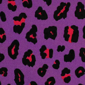 Canvas Leopard paars/fuchsia
