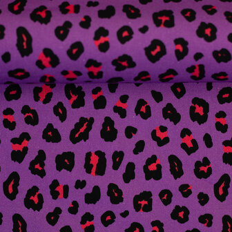 Canvas Leopard paars/fuchsia