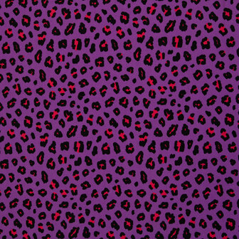 Canvas Leopard paars/fuchsia