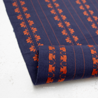Fine and Dandy - Deco Stripe in Navy/Spice