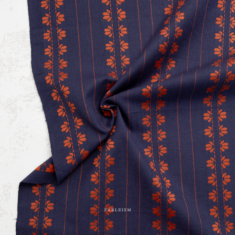 Fine and Dandy - Deco Stripe in Navy/Spice