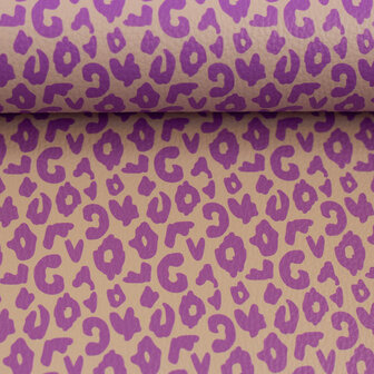 Kunstleer Wild Sand/Deep Purple