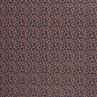 Kunstleer Wild Cognac/Donkerblauw