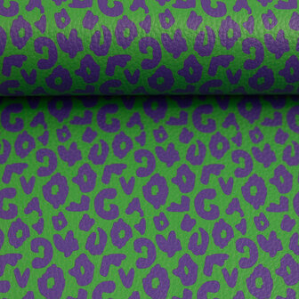 Kunstleer Wild Shamrock/Violet