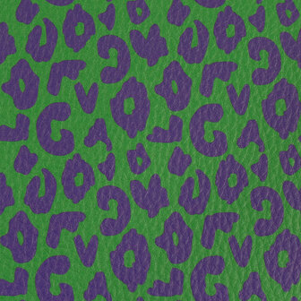 Kunstleer Wild Shamrock/Violet