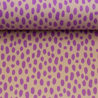 Kunstleer Brush Sand/Deep Purple