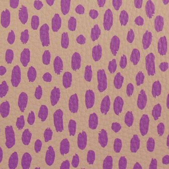Kunstleer Brush Sand/Deep Purple