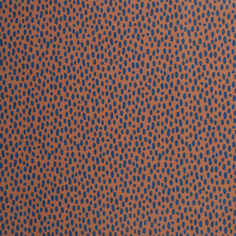 Kunstleer Brush Cognac/Donkerblauw