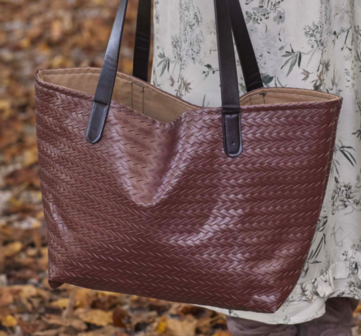 Spike Vegan Leather Brown