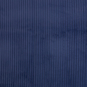 Ribfluweel donkerblauw