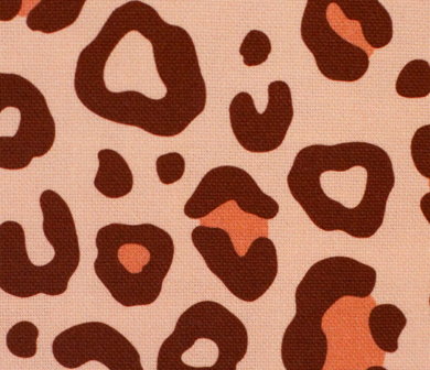 Leopard canvas abrikoos/bruin