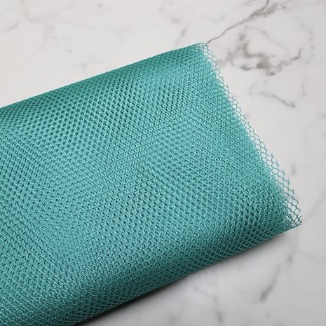 Mesh / gaatjesstof turquoise