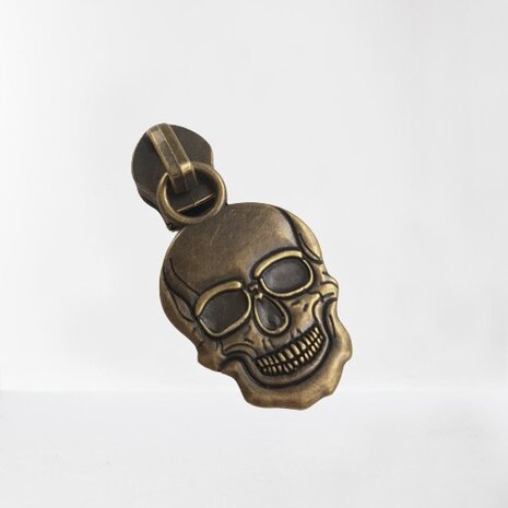 Trekker Skull messing antiek/brons 6 mm
