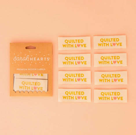 Labels 'Quilted With Love Gold'
