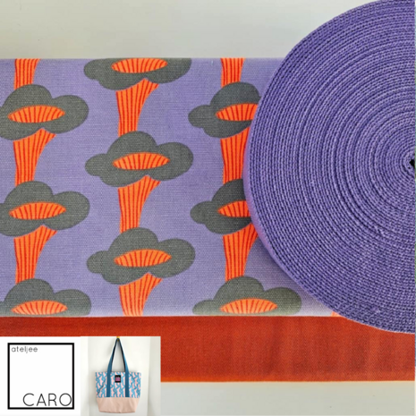 Martha  DIY pakket - Cantharellen lila/oranje