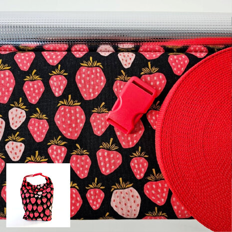 DIY pakket - Lunchtas Thermo Aardbeien Canvas